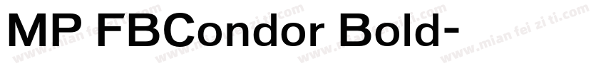 MP FBCondor Bold字体转换
